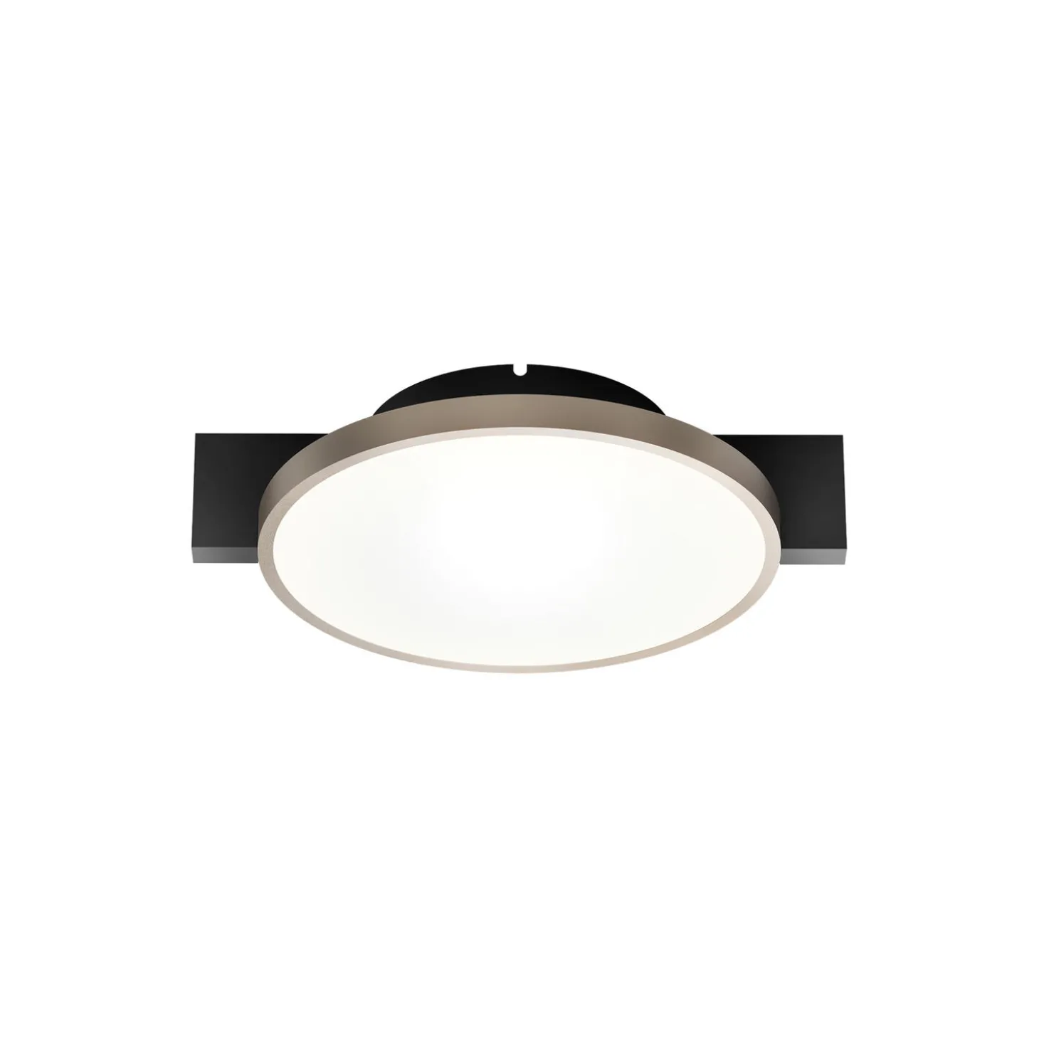 INLAY ROUND C1 loft-/væglampe, matt black/satin gold