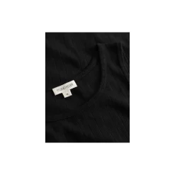 Irene pointelle top, black