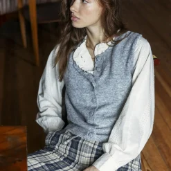 IRLOVEY Waistcoat, medium grey melange