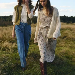 IRSILVI Waistcoat, green moss melange