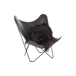 Islandsk langhåret lammeskind, black