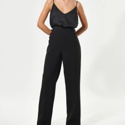 IsobelDEA Trousers Straight Leg, black