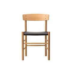 J39 Mogensen sædepolstret stol, lysolieret eg/Omni 377 dark brown