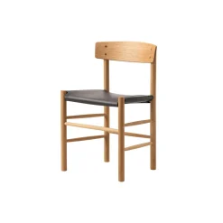 J39 Mogensen sædepolstret stol, lysolieret eg/Omni 377 dark brown