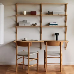 J39 Mogensen sædepolstret stol, vintage lacquered/natur kanvas