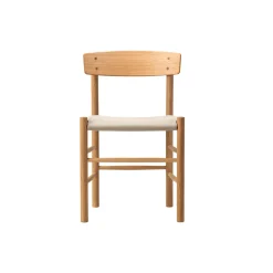 J39 Mogensen sædepolstret stol, olieret eg/natur kanvas