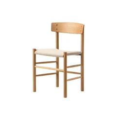 J39 Mogensen sædepolstret stol, olieret eg/natur kanvas