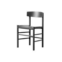 J39 Mogensen sædepolstret stol, sortlakeret bøg/Omni 301 black