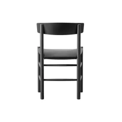 J39 Mogensen sædepolstret stol, sortlakeret bøg/Omni 301 black