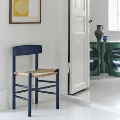 J39 Mogensen stol, indigo blue/natur