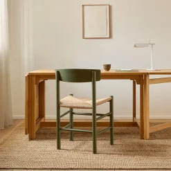 J39 Mogensen stol, khaki green/natur
