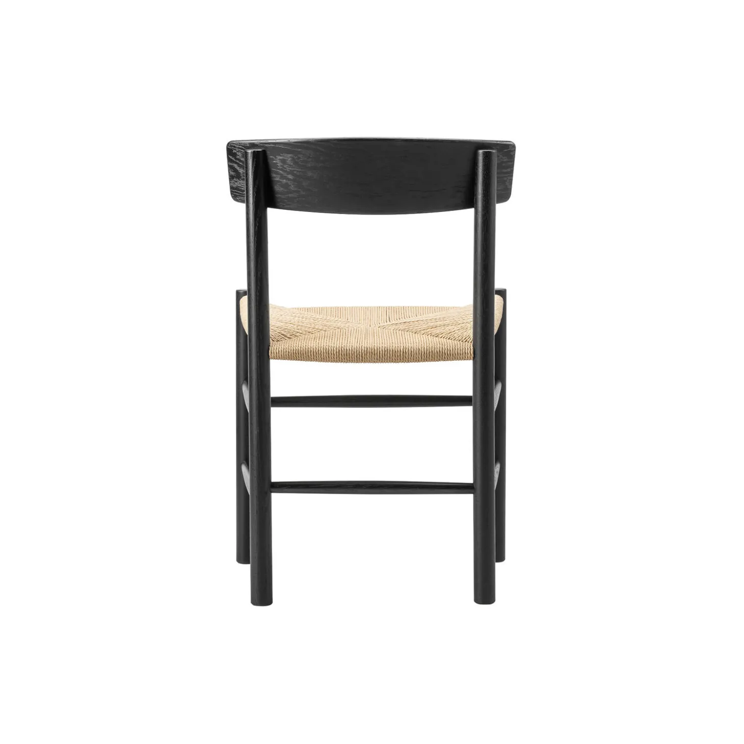 J39 Mogensen stol, sortlakeret eg/natur