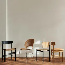 J39 Mogensen stol, sortlakeret eg/natur