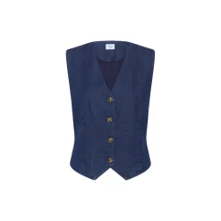 JaclynSZ Vest, dark blue denim