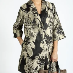 Jaquard jacket, sand jaquard