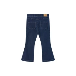 Jeggings w. Flare, dark indigo blue washed