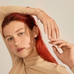 JOANNA Flat Snake Chain Armbånd, gold plated