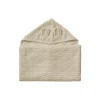 Junior håndklæde med hætte og ører, almond