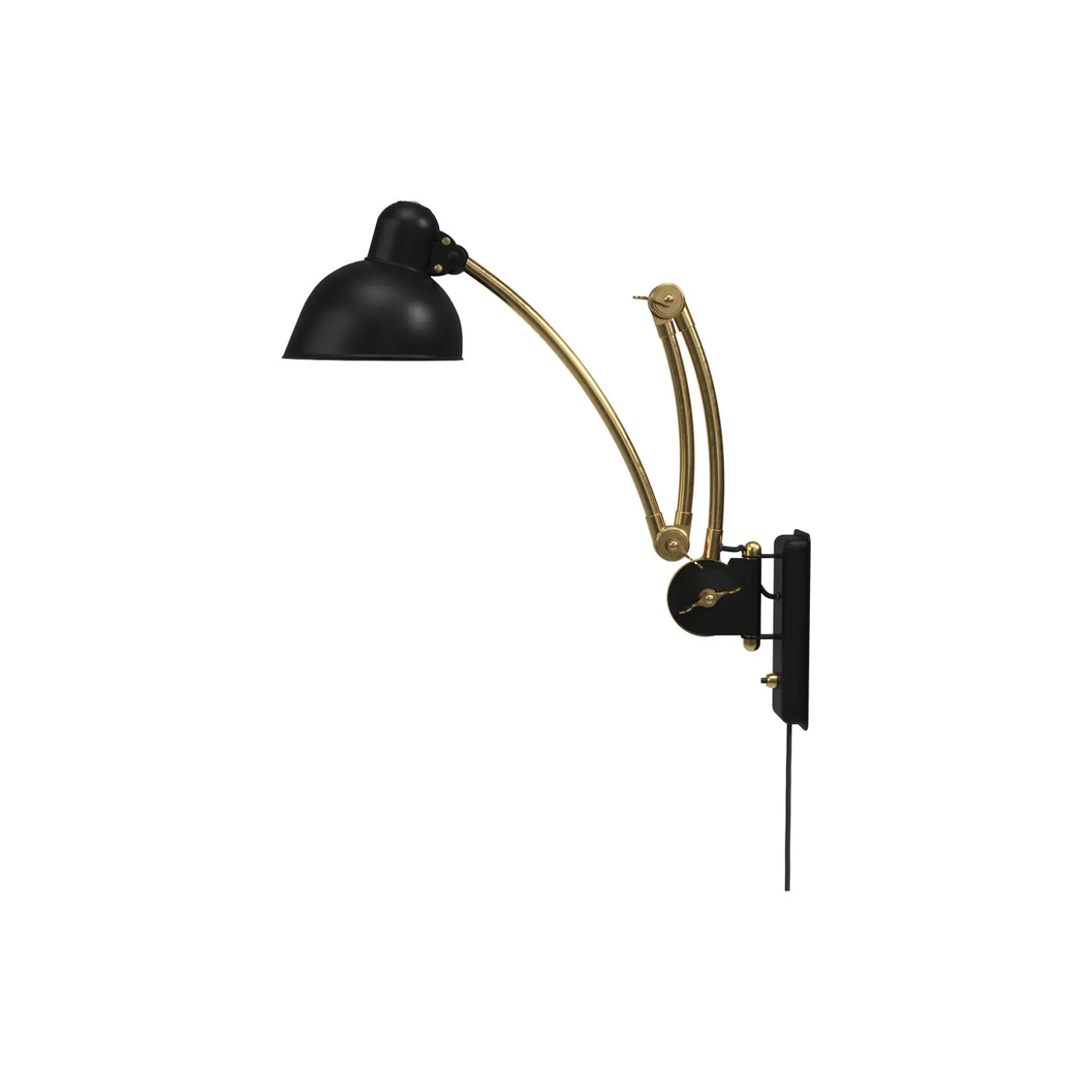 KAISER idell™ 6559-W væglampe, matt black/brass