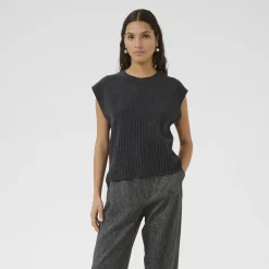 KBBerenice Waistcoat, dark gray melange