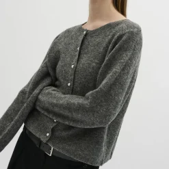 KBNoabelle Plain Cardigan, opal gray melange