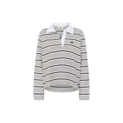 KBZuelma Striped Polo LS, zuelma stripe drizzle grey