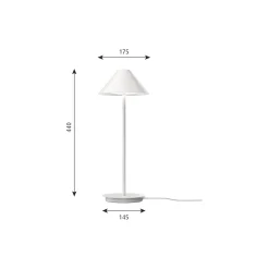 Keglen bordlampe, hvid