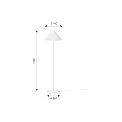 Keglen gulvlampe, hvid