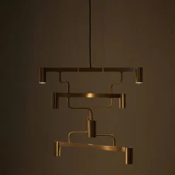 Kennedy Chandelier, brass