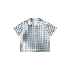 Kim SS Shirt, captains blue check