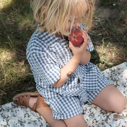 Kim SS Shirt, captains blue check