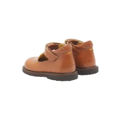 Klassisk tullesko med hjertemotiv, cognac