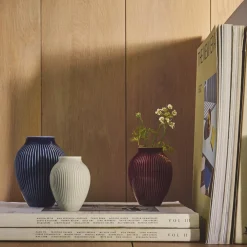 Knabstrup mini vase ripple 3 Stk., berry, sand, blue
