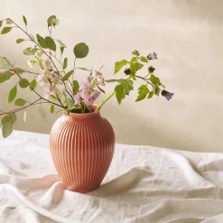 Knabstrup vase ripple, coral