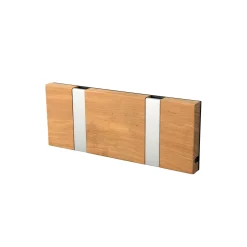 KNAX vandret 2 knagerække, teak/grå