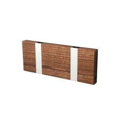 KNAX vandret 2 knagerække, valnød/grå