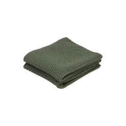 Knit karklude 2 stk, olivengrøn