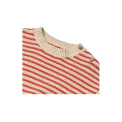 Knit Pullover Leise, 2078 red stripe