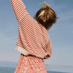 Knit Pullover Leise, 2078 red stripe