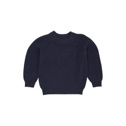 Knitted Classic Rib Blouse, navy