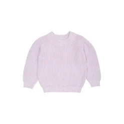 Knitted Classic Rib Blouse, lavender