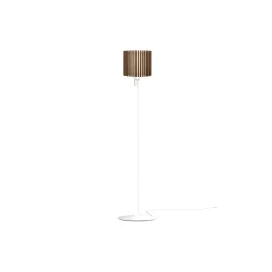 Komorebi Circle Floor Lamp, dark oak/white