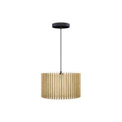 Komorebi Circle Pendant, oak/black