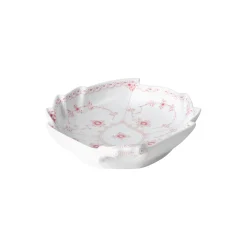 Koral Musselmalet Halvblonde fad bladformet 23 cm