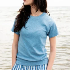Kortærmet T-shirt, azur
