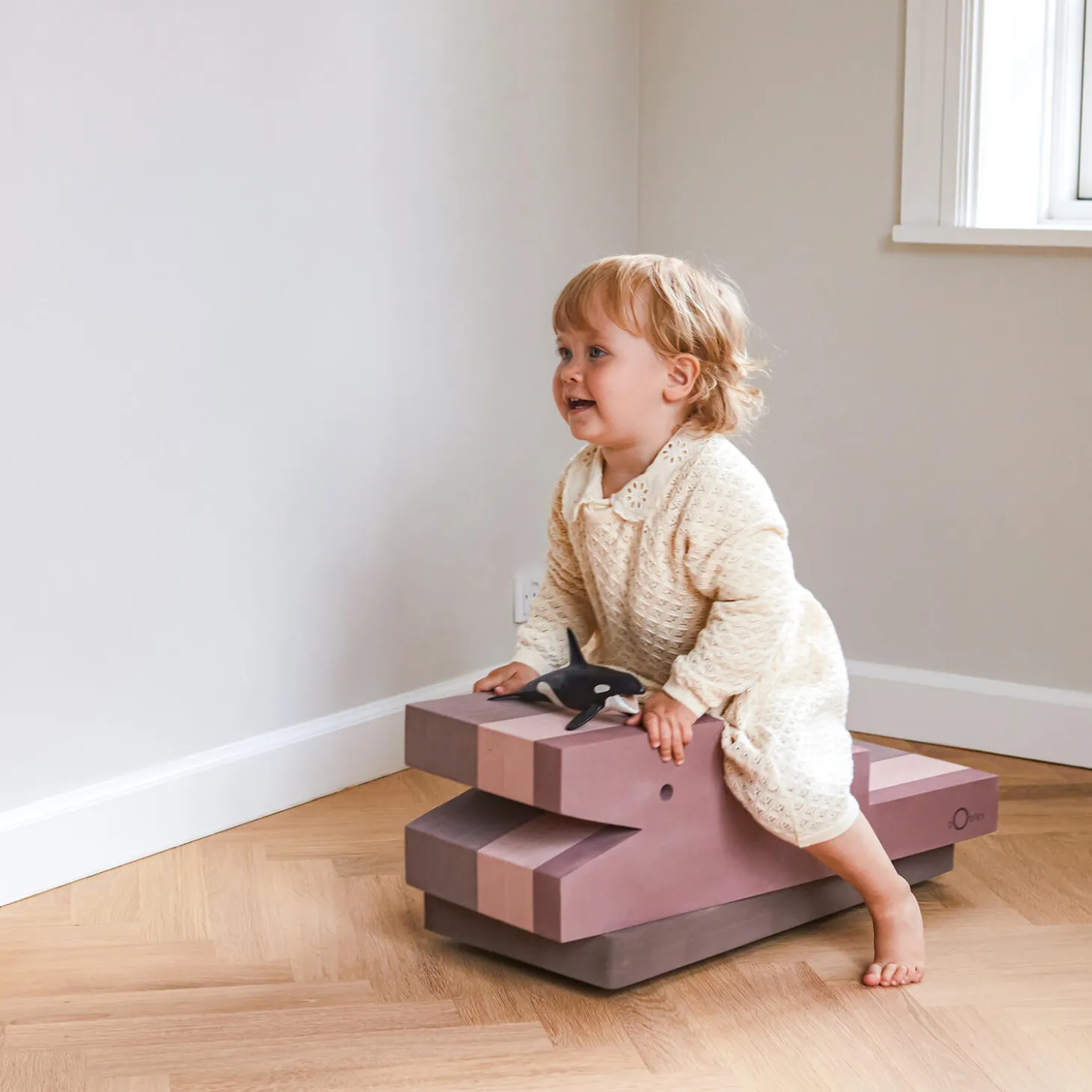 Krokodille L, vintage rose