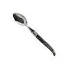 Laguiole Tradition spiseske, sort horn struktur