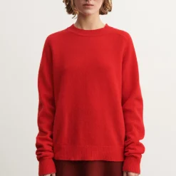Lambswool Crewneck, signal red