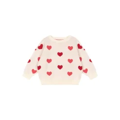 Lapis Knit Sweater, coeur coloré duo pink