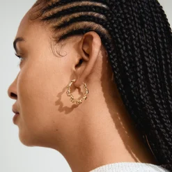 LARISA Øreringe, gold plated